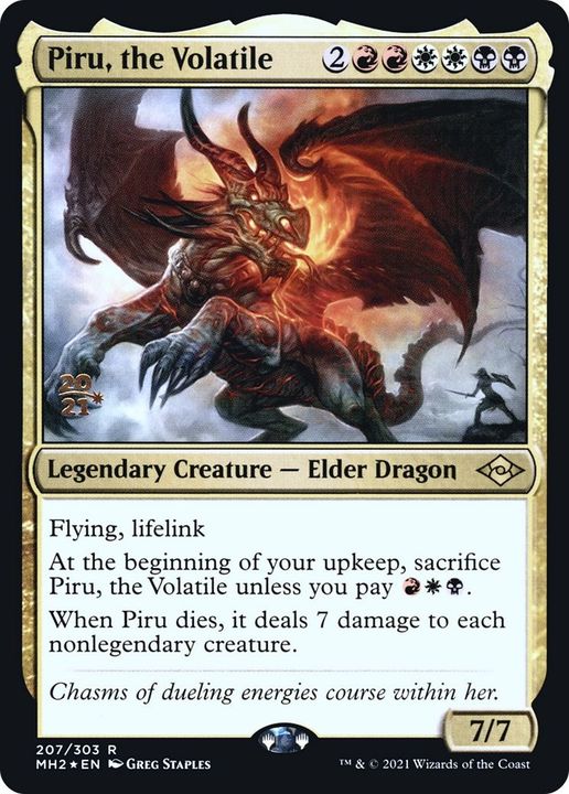 Piru, the Volatile in the group Magic the Gathering / Types / Colors / Multicolors / B, R, W at Proxyprinters.com (47730)