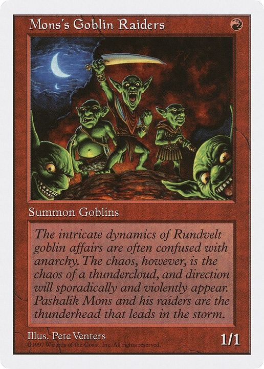 Mons's Goblin Raiders in the group Magic the Gathering / Sets / Fifth Edition at Proxyprinters.com (47744)