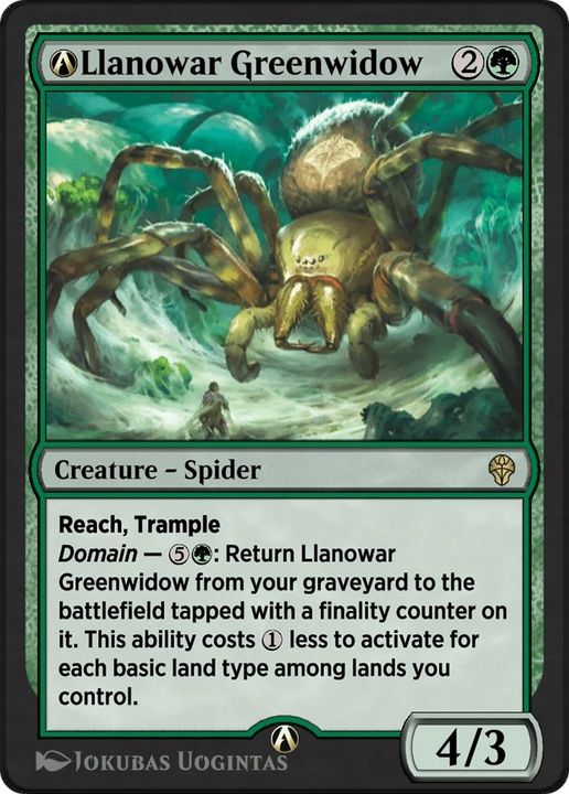 A-Llanowar Greenwidow in the group Magic the Gathering / Types / Colors / Green at Proxyprinters.com (47776)