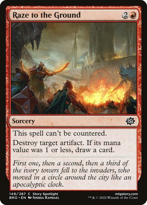 Raze to the Ground in the group Magic the Gathering / Types / Colors / Red at Proxyprinters.com (47889)