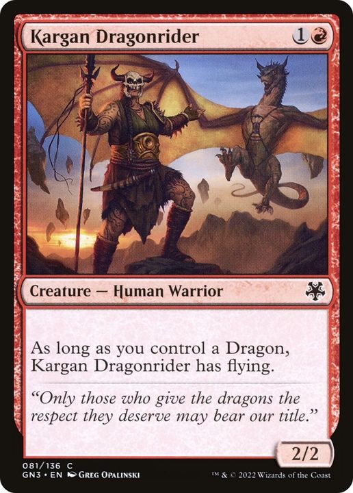 Kargan Dragonrider in the group Magic the Gathering / Types / Creatures / Warrior at Proxyprinters.com (47976)