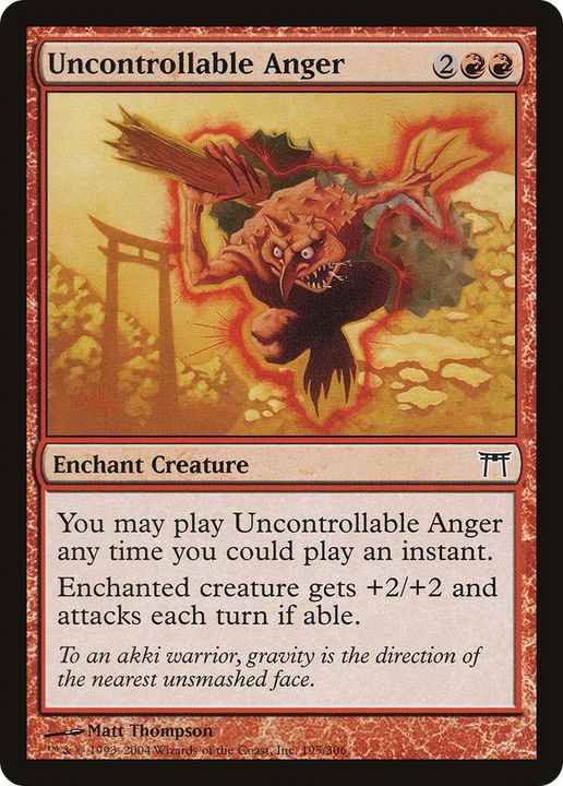 Uncontrollable Anger in the group Magic the Gathering / Types / Colors / Red at Proxyprinters.com (48044)