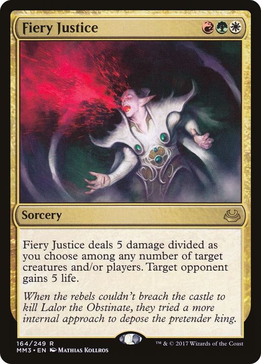 Fiery Justice in the group Magic the Gathering / Types / Colors / Multicolors / G, R, W at Proxyprinters.com (48157)