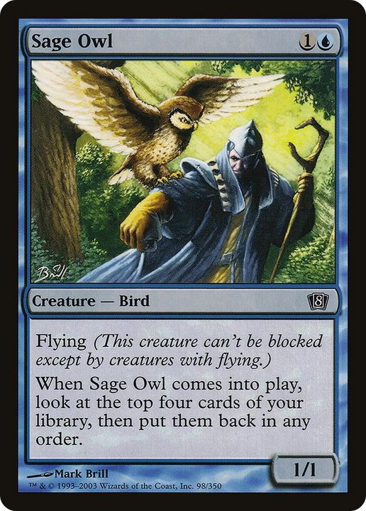 Sage Owl in the group Magic the Gathering / Types / Colors / Blue at Proxyprinters.com (48171)