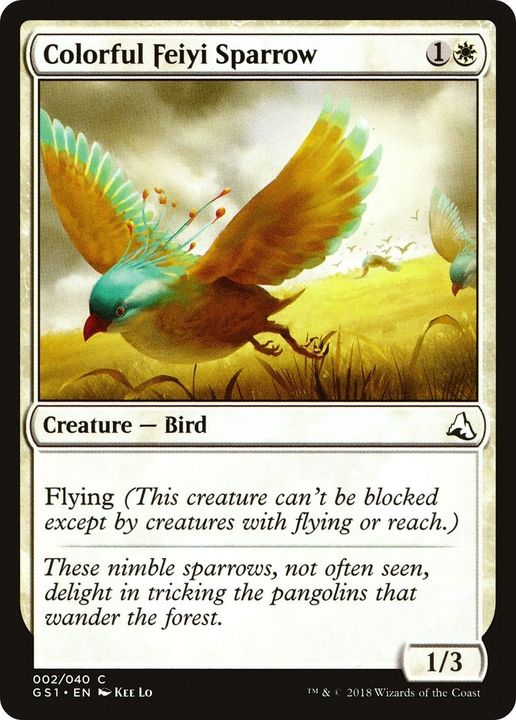 Colorful Feiyi Sparrow in the group Magic the Gathering / Sets / GRN Guild Kit Tokens at Proxyprinters.com (48193)