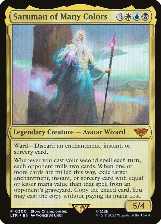 Saruman of Many Colors in the group Magic the Gathering / Types / Colors / Multicolors / B, U, W at Proxyprinters.com (48520)