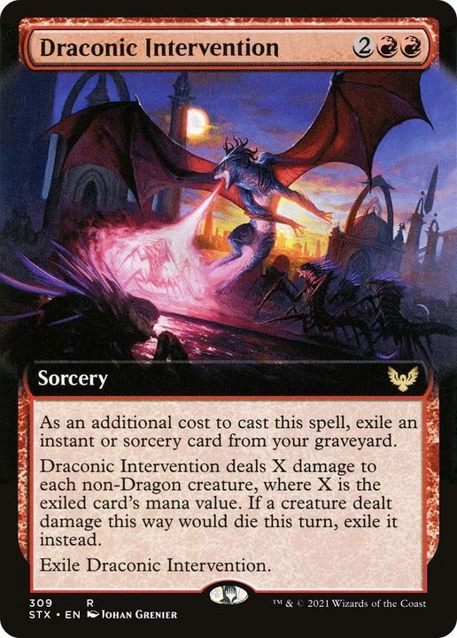 Draconic Intervention in the group Magic the Gathering / Types / Colors / Red at Proxyprinters.com (48545)