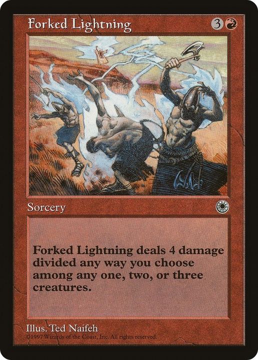 Forked Lightning in the group Magic the Gathering / Sets / Portal at Proxyprinters.com (48620)