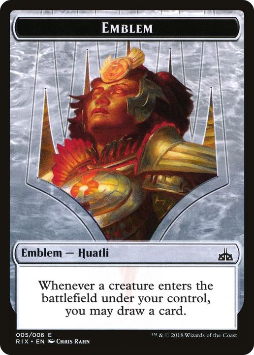 Huatli, Radiant Champion Emblem in the group Magic the Gathering / Sets / RNA Ravnica Weekend at Proxyprinters.com (48646)