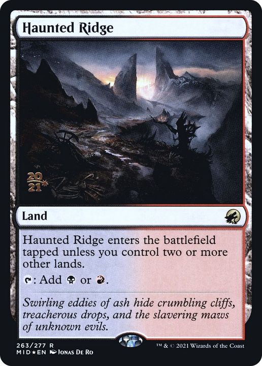 Haunted Ridge in the group Magic the Gathering / Sets / Innistrad: Midnight Hunt Promos at Proxyprinters.com (48736)