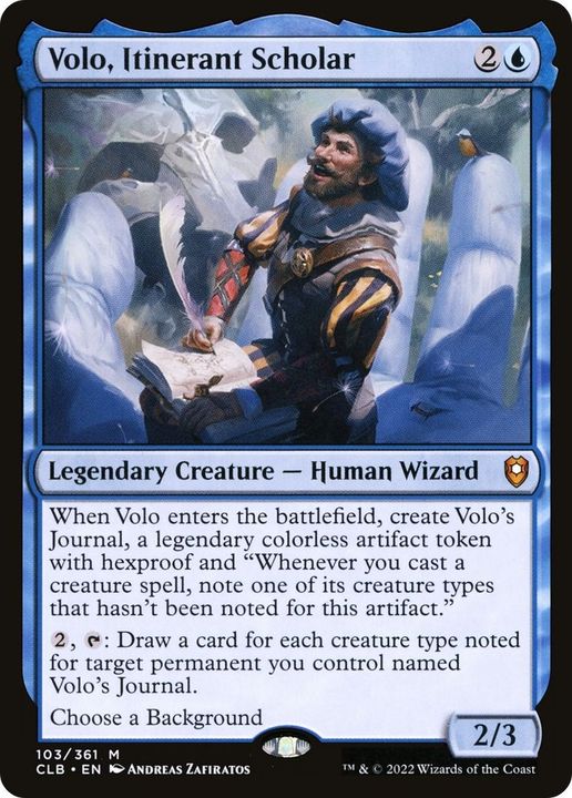 Volo, Itinerant Scholar in the group Magic the Gathering / Types / Creatures / Wizard at Proxyprinters.com (48848)