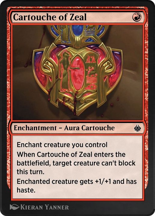 Cartouche of Zeal in the group Magic the Gathering / Types / Colors / Red at Proxyprinters.com (48849)