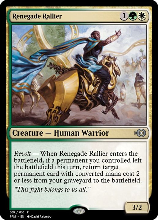 Renegade Rallier in the group Magic the Gathering / Types / Colors / Multicolors / G, W at Proxyprinters.com (48952)