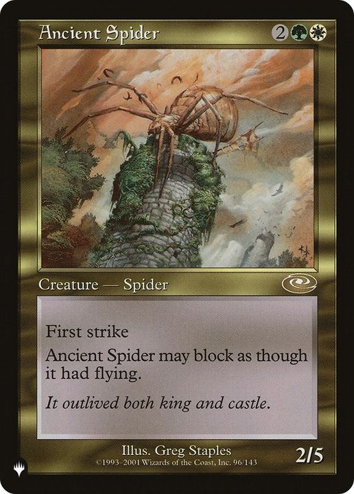 Ancient Spider in the group Magic the Gathering / Types / Colors / Multicolors / G, W at Proxyprinters.com (48993)