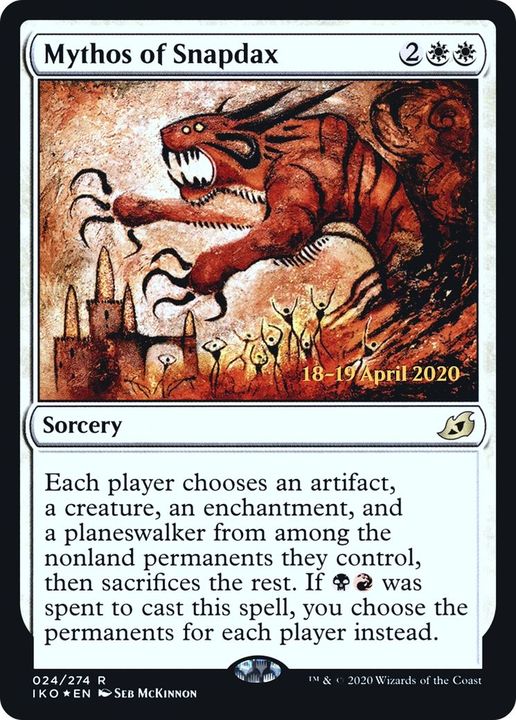 Mythos of Snapdax in the group Magic the Gathering / Types / Colors / White at Proxyprinters.com (49208)