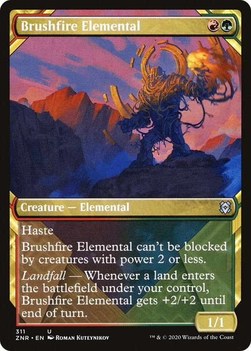 Brushfire Elemental in the group Magic the Gathering / Types / Colors / Multicolors / G, R at Proxyprinters.com (4921)