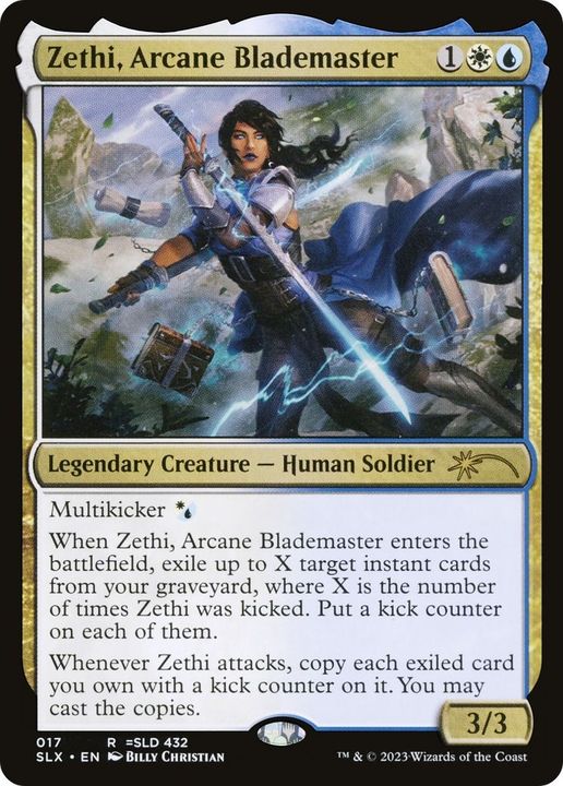 Zethi, Arcane Blademaster in the group Magic the Gathering / Types / Colors / Multicolors / U, W at Proxyprinters.com (49434)