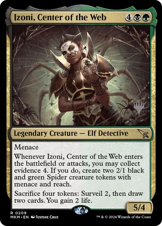 Izoni, Center of the Web in the group Magic the Gathering / Types / Colors / Multicolors / B, G at Proxyprinters.com (49534)