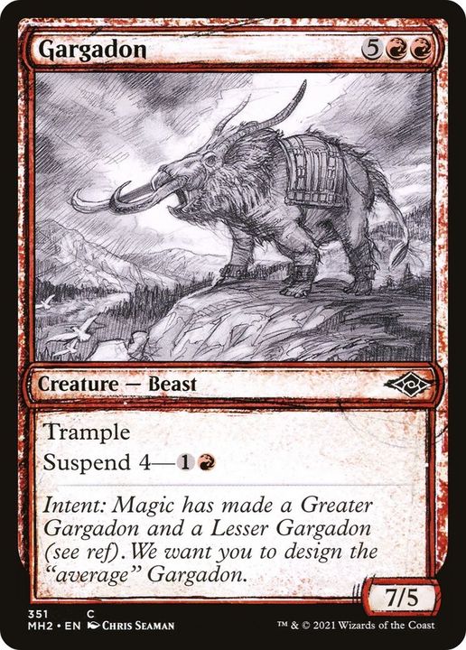 Gargadon in the group Magic the Gathering / Types / Colors / Red at Proxyprinters.com (49589)