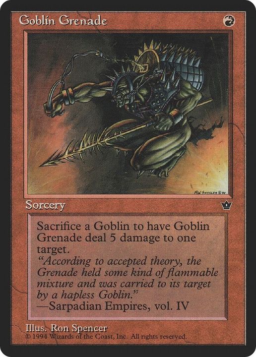 Goblin Grenade in the group Magic the Gathering / Sets / Fallen Empires at Proxyprinters.com (49651)