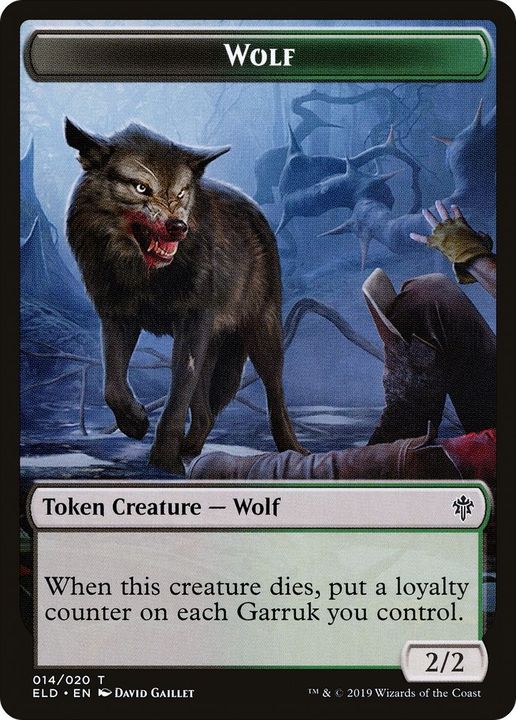 Wolf in the group Magic the Gathering / Types / Colors / Multicolors / B, G at Proxyprinters.com (49670)