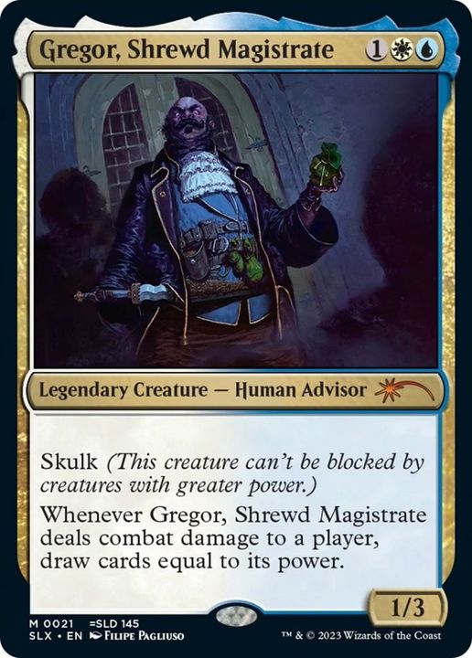 Gregor, Shrewd Magistrate in the group Magic the Gathering / Types / Colors / Multicolors / U, W at Proxyprinters.com (49752)