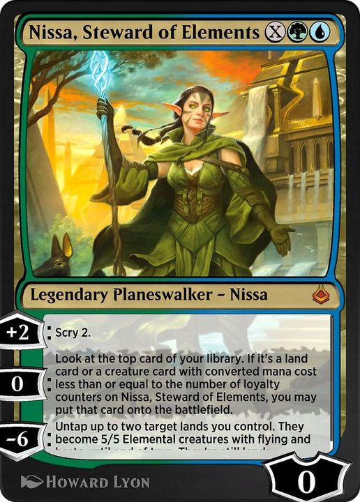 Nissa, Steward of Elements in the group Magic the Gathering / Types / Colors / Multicolors / G, U at Proxyprinters.com (49798)