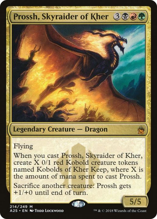 Prossh, Skyraider of Kher in the group Magic the Gathering / Types / Colors / Multicolors / B, G, R at Proxyprinters.com (49800)