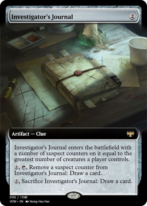 Investigator's Journal in the group Magic the Gathering / Types / Artifacts / Artifact at Proxyprinters.com (49819)