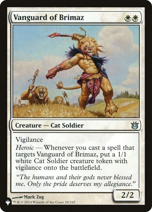 Vanguard of Brimaz in the group Magic the Gathering / Types / Colors / White at Proxyprinters.com (50024)