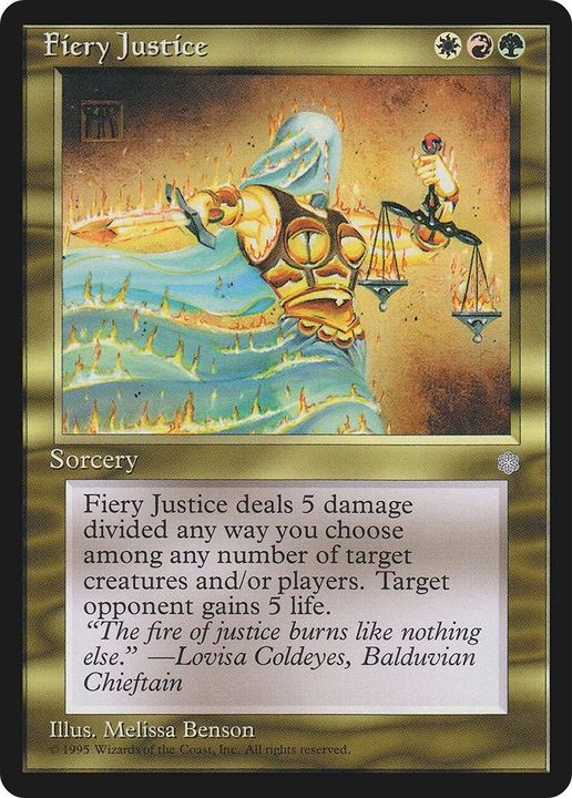 Fiery Justice in the group Magic the Gathering / Types / Colors / Multicolors / G, R, W at Proxyprinters.com (50105)