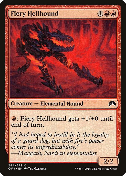 Fiery Hellhound in the group Magic the Gathering / Types / Colors / Red at Proxyprinters.com (50146)