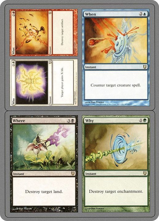 Who // What // When // Where // Why in the group Magic the Gathering / Types / Colors / Multicolors / B, G, R, U, W at Proxyprinters.com (50154)