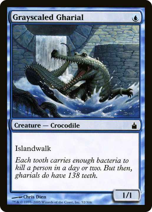 Grayscaled Gharial in the group Magic the Gathering / Types / Colors / Blue at Proxyprinters.com (50263)