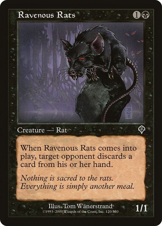 Ravenous Rats in the group Magic the Gathering / Types / Colors / Black at Proxyprinters.com (50305)