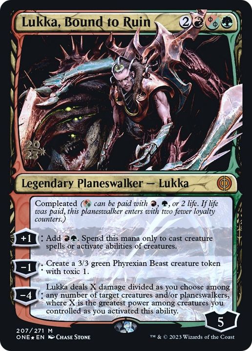 Lukka, Bound to Ruin in the group Magic the Gathering / Types / Colors / Multicolors / G, R at Proxyprinters.com (50399)