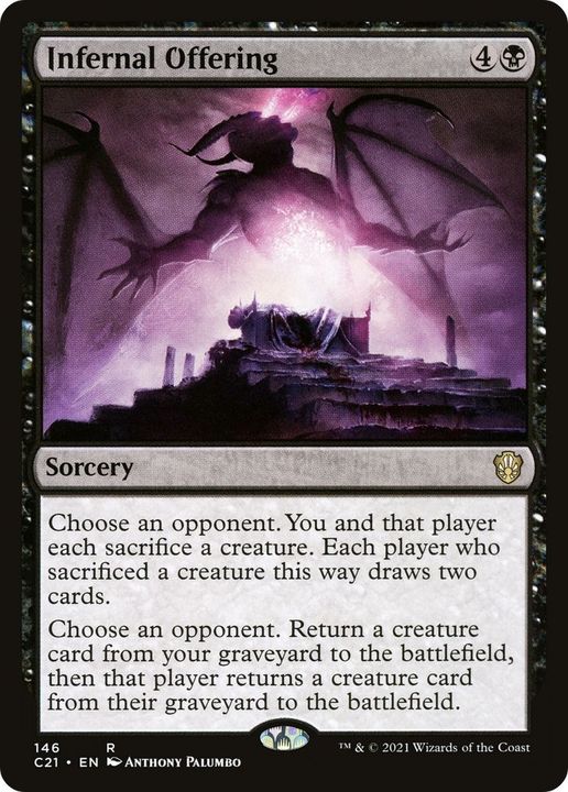 Infernal Offering in the group Magic the Gathering / Types / Colors / Black at Proxyprinters.com (50690)