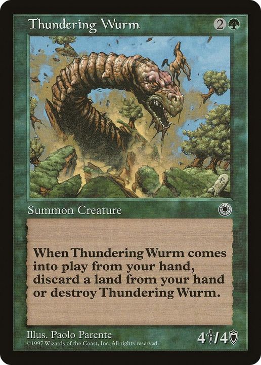 Thundering Wurm in the group Magic the Gathering / Types / Colors / Green at Proxyprinters.com (50719)