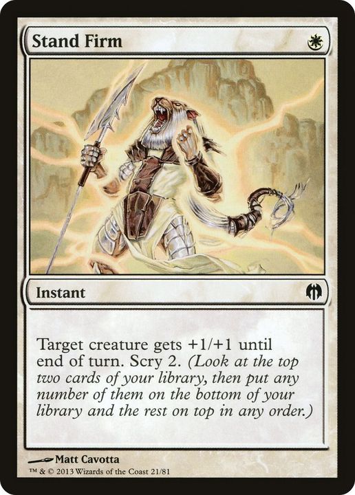 Stand Firm in the group Magic the Gathering / Types / Colors / White at Proxyprinters.com (50831)