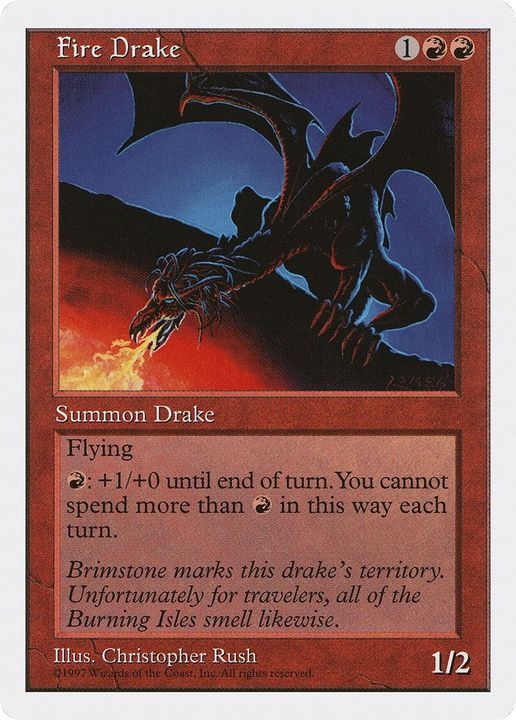 Fire Drake in the group Magic the Gathering / Types / Colors / Red at Proxyprinters.com (50915)