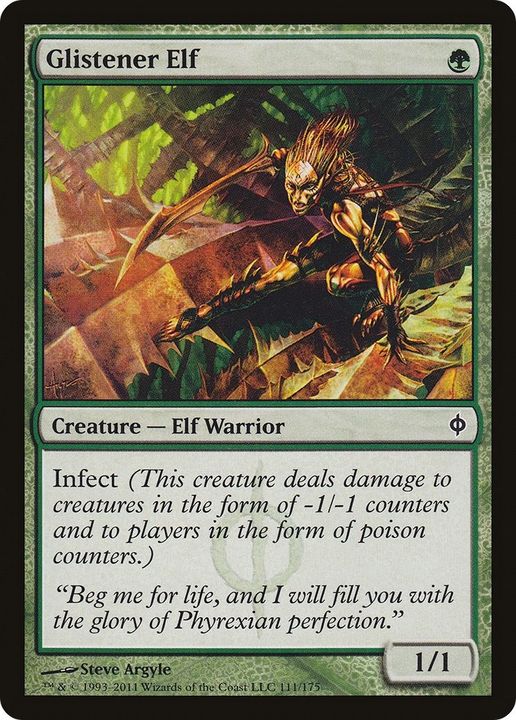 Glistener Elf in the group Magic the Gathering / Sets / New Phyrexia at Proxyprinters.com (50917)