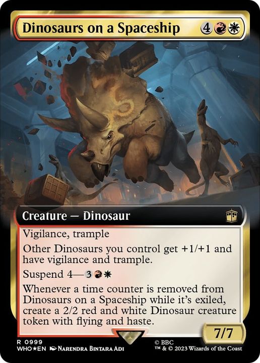 Dinosaurs on a Spaceship in the group Magic the Gathering / Types / Colors / Multicolors / R, W at Proxyprinters.com (51274)