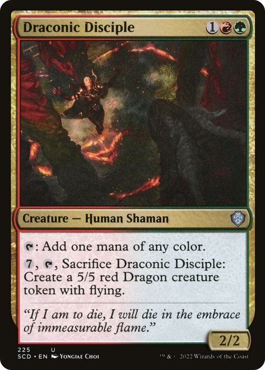 Draconic Disciple in the group Magic the Gathering / Types / Colors / Multicolors / G, R at Proxyprinters.com (51350)