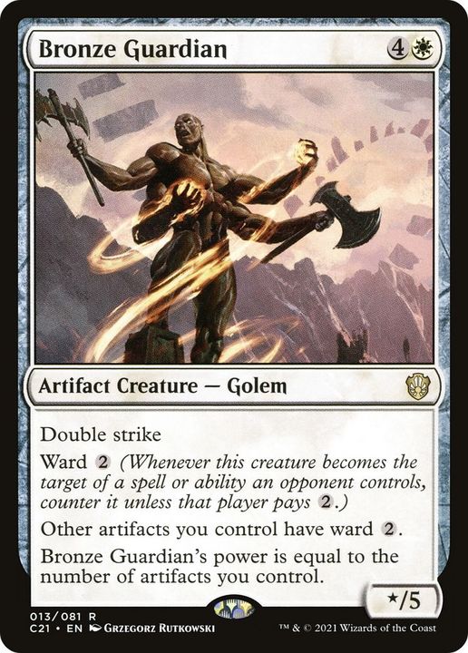 Bronze Guardian in the group Magic the Gathering / Types / Colors / White at Proxyprinters.com (51374)