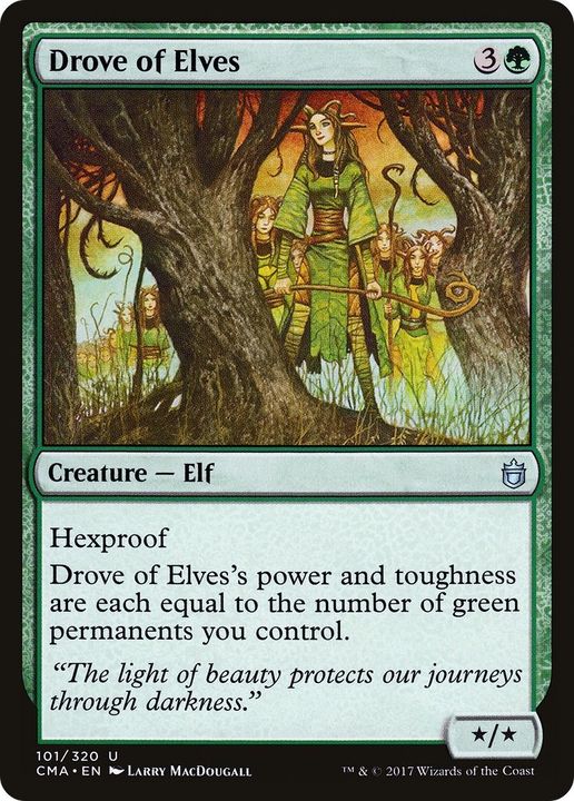 Drove of Elves in the group Magic the Gathering / Sets / Commander Anthology at Proxyprinters.com (51464)