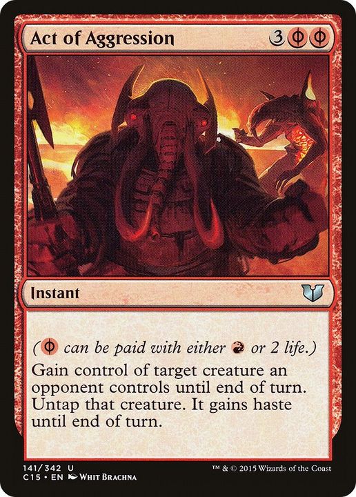 Act of Aggression in the group Magic the Gathering / Types / Colors / Red at Proxyprinters.com (51511)