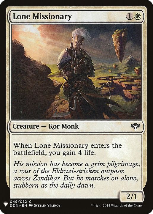 Lone Missionary in the group Magic the Gathering / Types / Colors / White at Proxyprinters.com (51553)