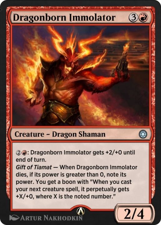 Dragonborn Immolator in the group Magic the Gathering / Types / Colors / Red at Proxyprinters.com (51587)