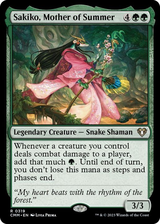 Sakiko, Mother of Summer in the group Magic the Gathering / Types / Colors / Green at Proxyprinters.com (51723)