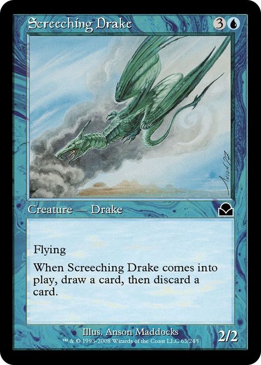 Screeching Drake in the group Magic the Gathering / Types / Colors / Blue at Proxyprinters.com (51763)